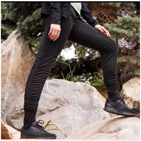 Agogie +20 Wearable‎ Resistance Leggings Pants Sz XXL 2XL Black Elastic Waist - Picture 1 of 10